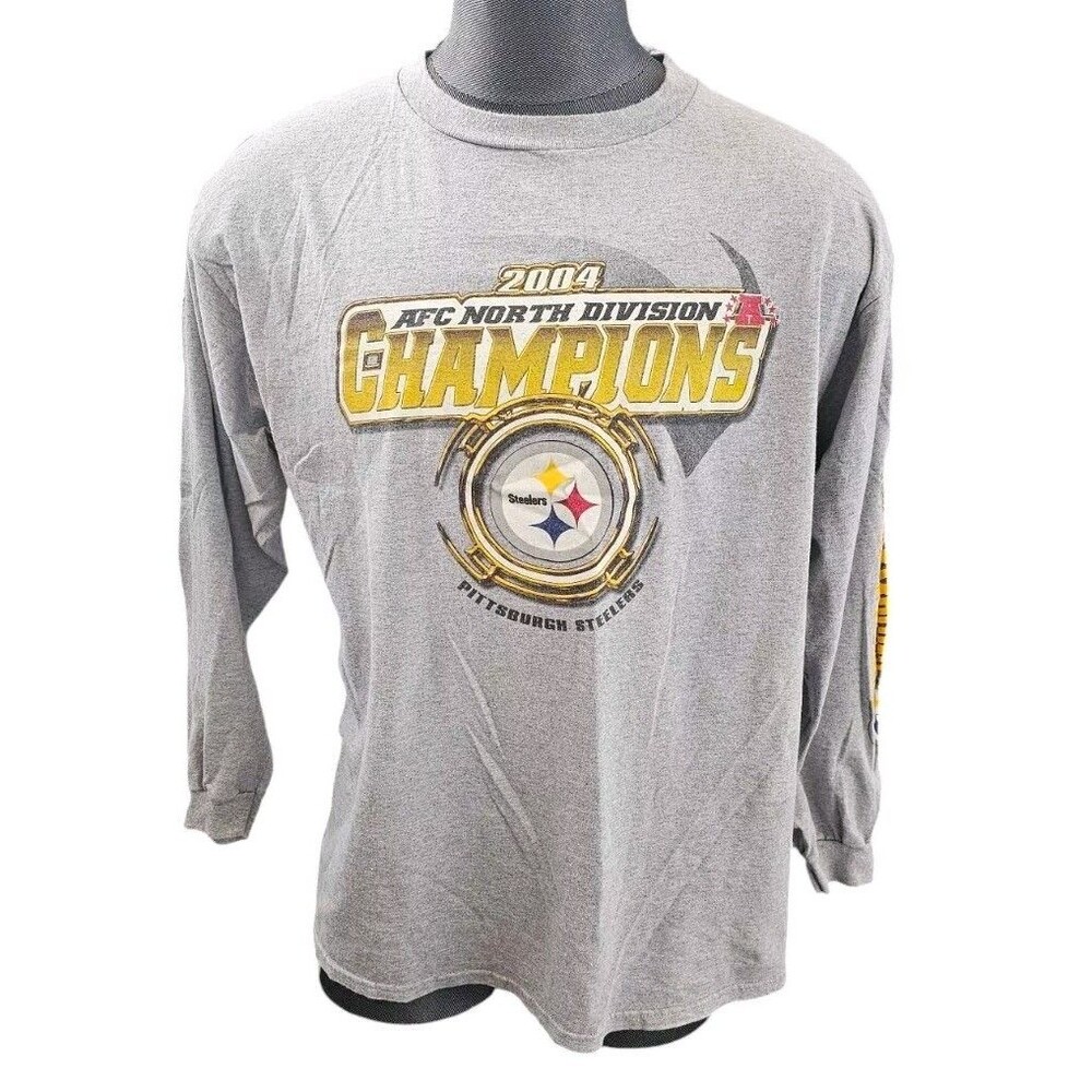Pittsburgh Steelers 2004 AFC North Division Champions Long Sleeve Shirt XL